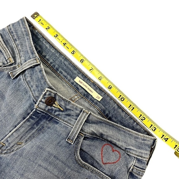 LEVI’S 535 Super Skinny 26 Stars Hearts - Picture 7 of 11